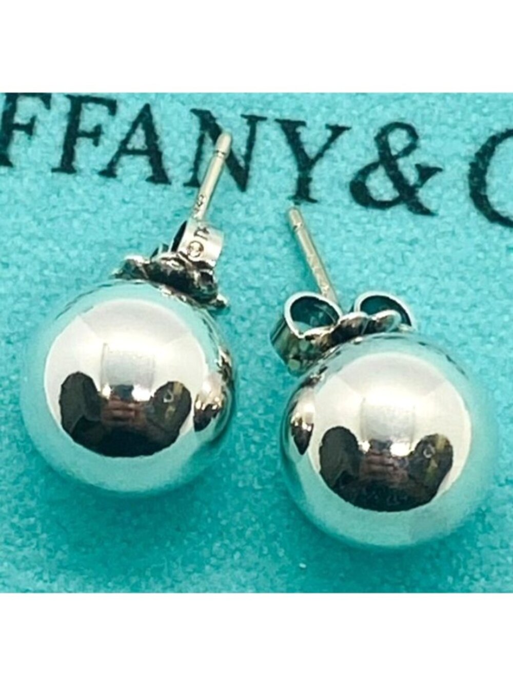 Tiffany & Co Ball Stud Earrings Bead Hardwear Hard Wear Sterling Silver 925